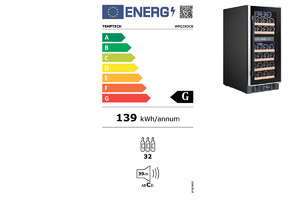 Винный шкаф Temptech WPQ38DCB, фото 9