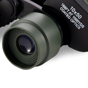 Бинокль СЛЕДОПЫТ, 10х50, зеленый-защитный, 180*85*180 мм, 660 гр.,  в чехле, фото 3