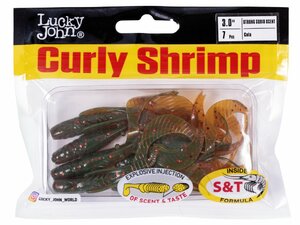 Твистеры съедоб. искусст. LJ Pro Series CURLY SHRIMP 3,0in (07.62)/PA16 7шт., фото 4
