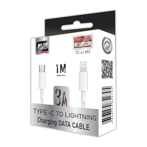 Кабель Type-C/Lightning AVS PD20W, 1 м, фото 2