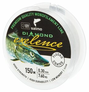 Леска моно. Salmo Diamond EXELENCE FLUORO COATED Clear 150/030, фото 3