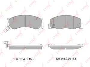 Колодки тормозные передние LYNXauto BD-7512. Для TOYOTA Тойота Townace(SR50G) 2.0/(CR50G) 2.2 96-98/Lite Ace(CR51V) 2.0 96-98/(CR52V) 2.2 98-04, фото 1