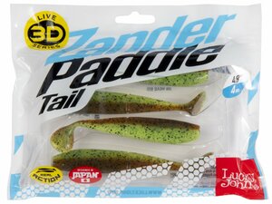 Виброхвосты LJ 3D Series ZANDER PADDLE TAIL 4.8in (12.00)/Z15 4шт., фото 4