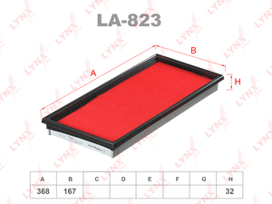 Фильтр воздушный LYNXauto LA-823. Для: SUBARU Impreza 1.5-2.0 98> / Forester 2.0 98> / Legacy 2.0-2.5 94-03, фото 1