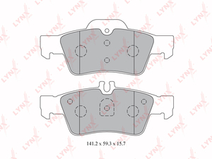 Колодки тормозные задние LYNXauto BD-5325. Для: Mercedes-Benz, Мерседес, CLS250-500(C218/C219) 04> / E200D-500(W211/W212) 02> / S280-500(W220 / 221) 02> / CL500(C216) 08> / SL280-500(R230) 06-12 ., фото 2