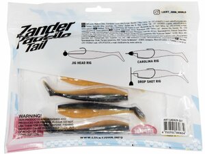 Виброхвосты LJ 3D Series Zander Paddle Tail 4.0in (10.00)/Z07 5шт., фото 5