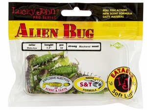 Виброхвосты съедобные искусственные LJ Pro Series ALIEN BUG 1,5in (03.81)/T44 10шт., фото 5