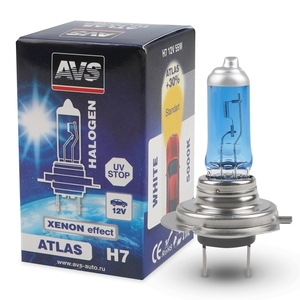 Галогенная автомобильная лампа AVS ATLAS, H7, 12 В, 55 Вт, 5000 К, цоколь PX26d, фото 2