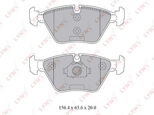 Колодки тормозные передние LYNXauto BD-1427. Для: BMW БМВ 3(E46) 2.5-3.0 99-05 / X3(E83) 2.0-3.0 04> / Z4 3.0 06>, фото 1
