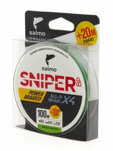 Леска плетёная Salmo Sniper BP ALL R BRAID х4 Grass Green 120/011, фото 2