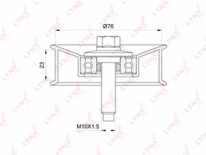 Ролик направляющий / приводной LYNXauto PB-7236. Для: LAND ROVER ЛЭНД РОВЕР Discovery(Дисковери) III 4.4 07-09 / Range Rover III 4.2-4.4D 02-12 / Range Rover Sport(Рендж Ровер Спорт) I 4.2-4.4 05-13, фото 1