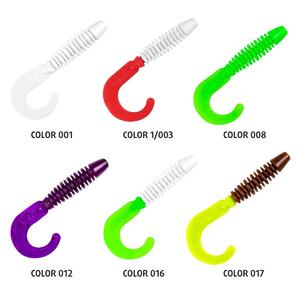Твистер Din 3,11"/7,9см Lime & Red 6шт. (N-33-021) NISUS (0), фото 3