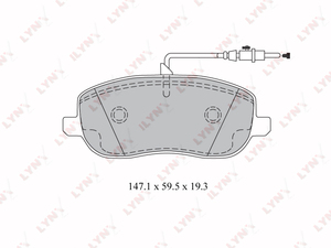 Колодки тормозные передние LYNXauto BD-2212. Для: CITROEN C8 2.0-2.2D 02> / Jumpy 1.9D-2.0 95>, FIAT Scudo 1.9D-2.0D 96-06 / Ulysse 2.0-3.0 02-11, LANCIA Phedra 2.0-2.2D 02-10, PEUGEOT 807 2.0-2.2D 06> / Expert 2.0-2.0D 00>, фото 1