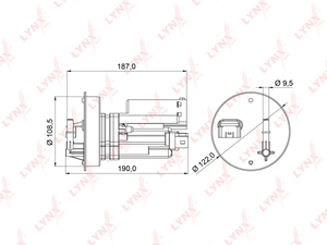 Фильтр топливный погружной LYNXauto LF-975M. Для: NISSAN Teana(J31) 2.3-3.5 03-08 / Presage(U31) 2.5-3.5 2WD 03-09, фото 1