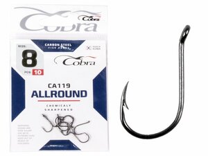 Крючки Cobra Allround HINNU сер. CA119 разм. 008 10шт., фото 3