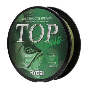 Шнур TOP PE4X-120M 0.8/d-0.148mm Dark green Ryobi, фото 5