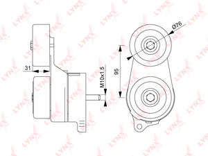 Натяжитель / приводной LYNXauto PT-3168. Для: HONDA Legend IV 3.5-3.7 06-12, ACURA 3.5-3.7 00>, фото 1