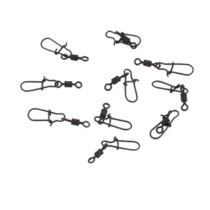Вертлюг с застежкой Namazu Pro ROLLING RIBBED SWIVEL WITH NICE SNAP, цв. Carbon, р. 10, test-13 кг,/, фото 4