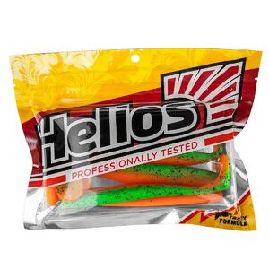 Виброхвост Trofey 5.5"/14см Pepper Green & Orange 4шт. (HS-25-018) Helios, фото 2