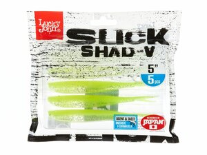 Слаги LJ 3D Series SLICK SHAD-V 5.0in (12,7) 008 5шт., фото 4