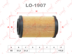 Фильтр масляный LYNXauto LO-1907. Для: MERCEDES-BENZ C180D-250D(W204/W205) 07> / E200D-300D(W212) 09> / S250D-300D(W221/W222) 11> / ML250D(W166) 11> / GLA200D-250D(X156) 13> / GLK200D-250D(X204) 08> / V200D-250D(W447) 14> / Viano/Vito(W639) 2.2D 10> / Spr, фото 1