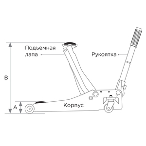 Домкрат подкатной 3 т, низкопрофильный KING TONY 9TYT133-03A-B, фото 2