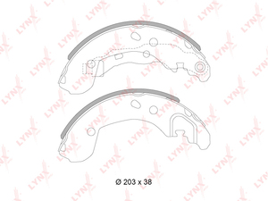 Колодки тормозные задние  LYNXauto BS-5717. Для: Nissan, Ниссан, Micra(Микра)(K12) 1.0-1.6 03-10 / Note(Нот)(E11) 1.4-1.6 06>, Renaul, Рено, Clio(Клио) III 1.2-2.0 05> / Modus 1.2-1.6 04>., фото 2