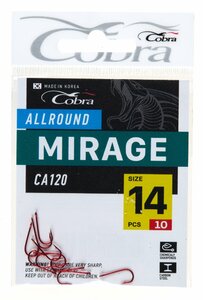 Крючки Cobra Allround MIRAGE сер. CA120 разм. 014 10шт., фото 3