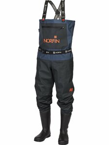Полукомбинезон забродный Norfin PILOT BOOTFOOT р.40-S с сапогами резина, фото 2