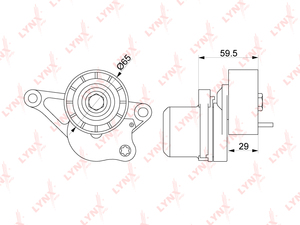 Натяжитель / приводной LYNXauto PT-3191. Для NISSAN Qashqai(J10) 2.0D 07-13 / X-Trail(T31) 2.0D 07-10 / NV400 11>, OPEL Movano B 2.0D 10> / Vivaro 2.0D 06>, RENAULT Espace IV 2.0D 02> / Master III 2.0D 10> / Megane II 2.0D 05-09, фото 1
