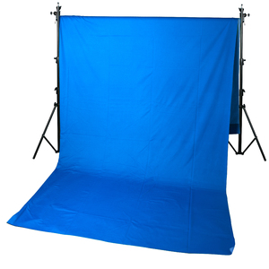 Синий тканевый фон хромакей GreenBean Field 300 х 700 Blue, фото 2