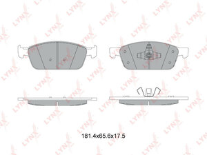 Колодки тормозные передние LYNXauto BD-3036. Для: Ford, Форд, Focus(Фокус) III 1.5-2.0D 12> / Kuga II 1.6-2.0D 13> / Transit(Транзит)/Tourneo Connect 1.0-1.6D 13>., фото 2