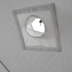 Палатка зимняя куб СЛЕДОПЫТ, 1,75х1,75, h-1,75м, S по полу 3,1 кв.м, 3 слоя, цвет синий/белый, фото 9