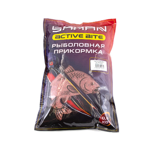Прикормка Yaman Active Bite Карп (клубника), цв. красный, 900 г, фото 2