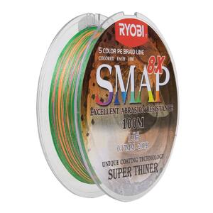 Шнур SMAP PE8X-100M 1.0# Multi Colour 0,165мм Ryobi, фото 4