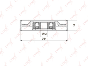 Ролик натяжной/приводной LYNXauto PB-5041. Для NISSAN Ниссан Micra(Микра)(K12) 1.0-1.4 03-10/Note(Нот)(E11) 1.4 06>, фото 1