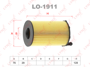 Фильтр масляный LYNXauto LO-1911. Для: AUDI A4 3.0D 11-15 / A5 3.0D 11-17 / A6 3.0D 10-18 / A7 3.0D 10-18 / A8 3.0D 10-18 / Q5 3.0D 12> / Q7(4L) 3.0D 07>, PORSCHE Cayenne II 3.0D 10> / Macan 3.0D 14> / Panamera 3.0D 11-16, VW Touareg(7P) 3.0D 10>, фото 1