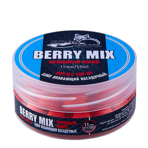 Бойлы насадочные плавающие Sonik Baits BERRY MIX Fluo Pop-ups 11мм 50мл (Ягодный микс), фото 1