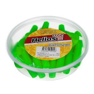 Твистер несъедоб. Credo Double Tail 3,54"/9 см Electric green 15шт. (HS-28-007-N-15) Helios, фото 3