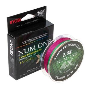 Шнур NUM ONE PE4X-100M 2.5#/0,260 mm Multi Colour Ryobi, фото 2
