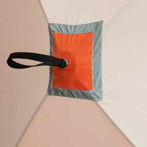 Палатка зимняя куб СЛЕДОПЫТ 2,1 х2,1 м, Oxford 210D PU 1000, S по полу 4,4 кв.м, цвет оранжевый/белый, фото 5