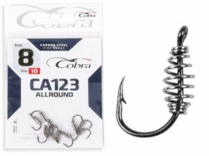 Крючки Cobra Allround PASTEHOLDER сер. CA123 разм. 008 10шт., фото 4