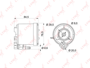 Фильтр топливный погружной LYNXauto LF-163M. Для: TOYOTA Vitz / Belta / Yaris(P90) 1.0-1.5 05> / Hiace(TRH2_) 2.0-2.7 04>, фото 1