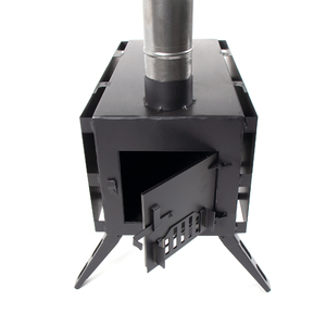 Печь дровяная Следопыт Light большая, сталь 1 мм (с экранами и угловыми трубами), фото 3