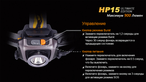 Налобный фонарь Fenix HP15UE Cree XM-L2(U2), фото 7