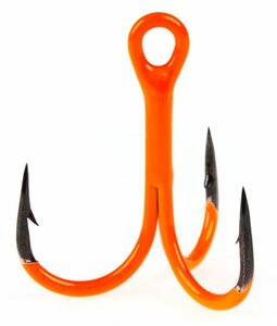 Крючки-тройники Lucky John  Orange UV LJH201 разм.K01 5 шт., фото 3
