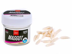 Насадки искусственные съедобные LJ Pro Series MAGGOT опарыш 12мм 30шт., фото 2