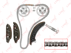 Комплект цепи ГРМ LYNXauto TK-0138. Для MERCEDES-BENZ A180D-220D(W176) 12> / B180D-220D(W246) 11> / C180D-250D(W204/W205) 08> / CLA220D-250D(C117) 13> / CLS250D(C218) 11> / E200D-250D(W212) 09> / GLK200D-250D(X204) 10> / ML250D(W166) 11> / Sprinter 2.2D 0, фото 1