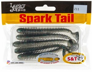 Виброхвосты съедоб. искусст. LJ Pro Series Spark Tail 4,0in (10,10)/Z11 5шт., фото 4