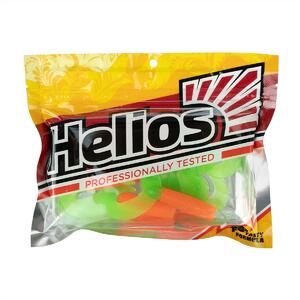 Твистер Credo Double Tail 2,95"/7,5 см Orange & Green 7шт. (HS-12-025) Helios, фото 3